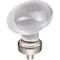 Jeffrey Alexander 1-5/8" Overall Length Satin Nickel Football Glass Harlow Cabinet Knob G110L-SN - alternate 1